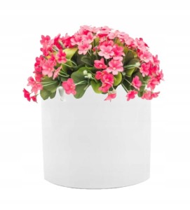 Osłonka ceramiczna biała walec prosta 15x15,5cm 