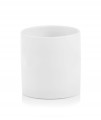 Osłonka ceramiczna biała walec prosta 15x15,5cm