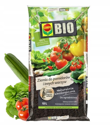 Ziemia BIO naturalne podłoże do pomidorów i warzyw 15L