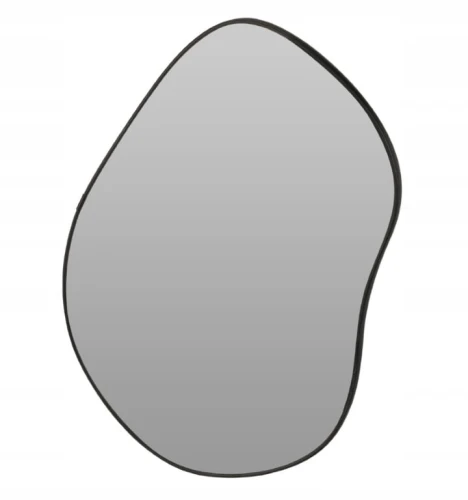Lustro wiszące ścienne czarne 40x30 cm nieregularny kształt