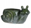 Osłonka na doniczkę ceramiczna zwierzątka zielona