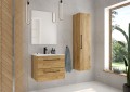 Szafka łazienkowa z umywalką 60 cm wisząca dąb craft Pinia