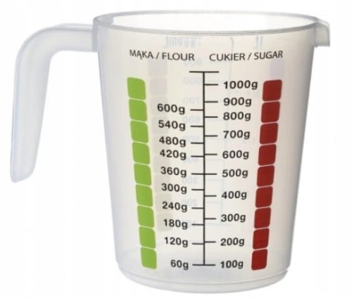 Miarka kuchenna dzbanek 1 L plastikowy