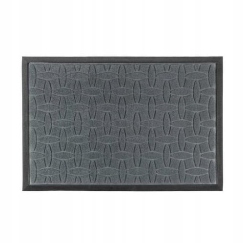 Wycieraczka pod drzwi gumowa 40 x 60 cm szara