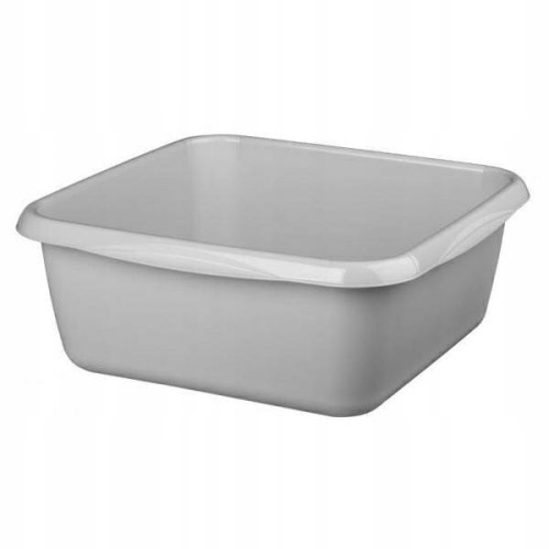 Miska plastikowa 7l kwadratowa szara 