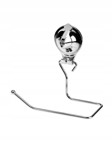 Uchwyt na papier toaletowy srebrny stal 