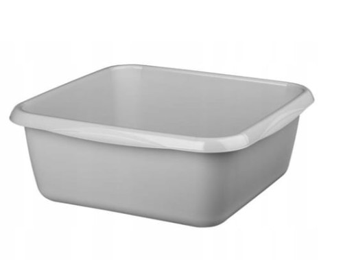 Miska plastikowa 4,5l kwadratowa szara uniwersalna