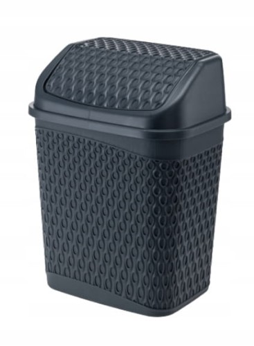 Kosz na śmieci uchylny 6,2 l szary