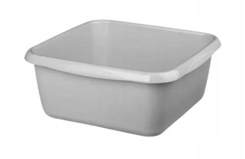 Miska plastikowa 11l kwadratowa szara uniwersalna