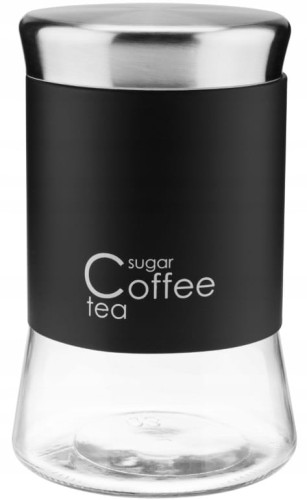 Pojemnik na przyprawy czarny szklany 1000 ml