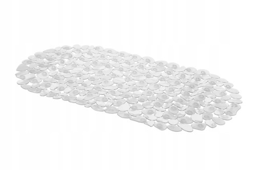 Mata łazienkowa antypoślizgowa do wanny z przyssawkami 67cm transparentna