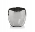 Osłonka ceramiczna okrągła srebrna glamour 25,5x27cm