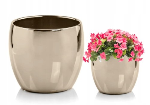 Osłonka ceramiczna złota kula glamour 16x15,5cm 