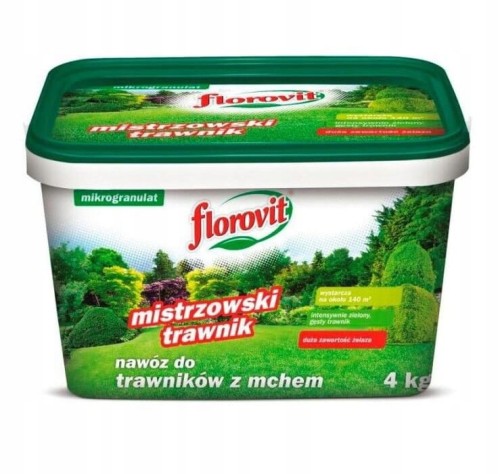 Florovit nawóz do trawników z mchem mikrogranulat 4kg 