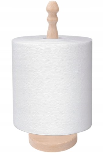 Stojak na ręcznik papierowy 30 cm naturalne drewno