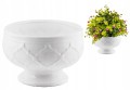 Osłonka ceramiczna 22,5x22,5 cm biała glamour