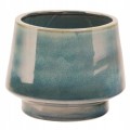 Osłonka ceramiczna szkliwiona 13x15 cm niebieska