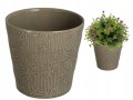 Osłonka ceramiczna 12,5x13,5 cm dekoracyjna szara