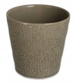 Osłonka ceramiczna 12,5x13,5 cm dekoracyjna szara