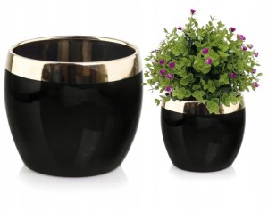 Osłonka ceramiczna 11 cm czarna mała kula 