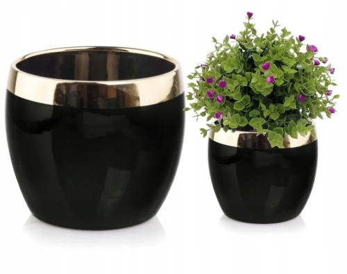 Osłonka ceramiczna 11 cm czarna mała kula 