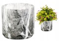 Osłonka ceramiczna marmurowa 12 cm okrągła matowa