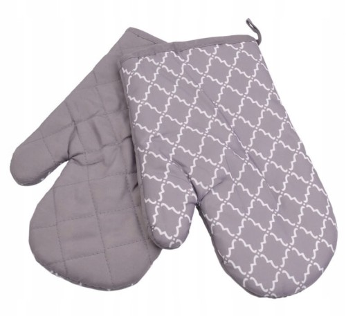 Rękawice kuchenne z magnesem 2szt szare ochronne 