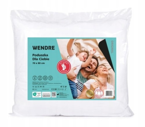 Poduszka medyczna antyalergiczna 50x60 cm biała duża