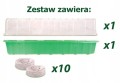 Mini szklarnia i krążki kokosowe 25x12x7cm zestaw do rozsad