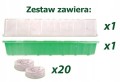 Mini szklarnia + krążki kokosowe 54x15x11cm 20 otworów