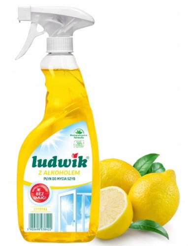 Ludwik płyn do mycia szyb z alkoholem 600 ml lemon