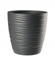 Doniczka z podstawką antracyt 14,7x13,6cm plastikowa