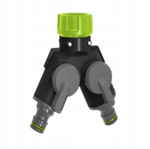 Rozgałęźnik do ogrodu podwójny z zaworami wielofunkcyjny