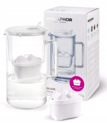 Dzbanek filtrujący Aquaphor 2,5 l + 1 wkład szklany biały 