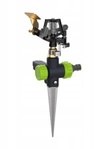 Zraszacz pulsacyjny metalowy na szpilce do ogrodu