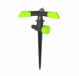 Zraszacz obrotowy trójramienny na szpilce ABS regulowany