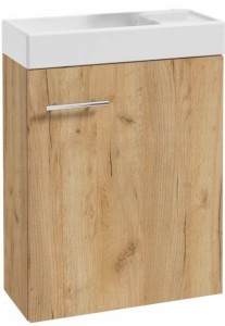 Szafka łazienkowa z umywalką 50x70cm wisząca dąb craft Small