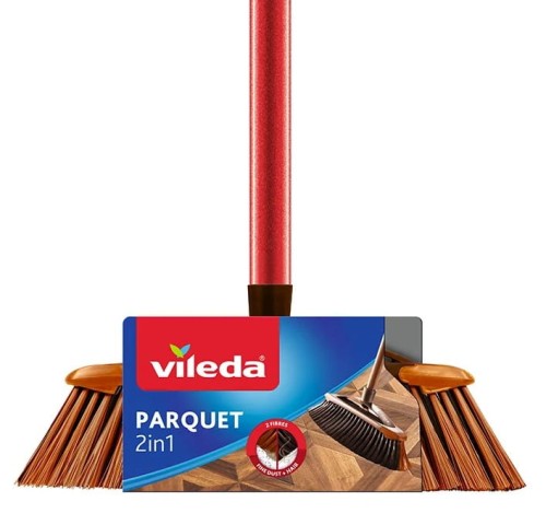 Vileda miotła do zamiatania parkietu 2w1 + drążek