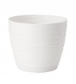 Doniczka z podstawką biała 26,5x24,5cm plastikowa