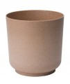 Doniczka z recyklingu naturalne drewno 13x12,5cm  matowa