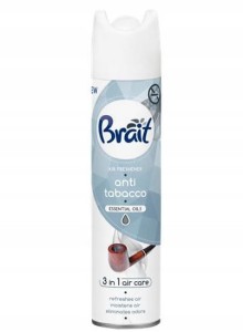Odświeżacz powietrza w sprayu 300ml Brait niweluje zapach dymu tytoniowego