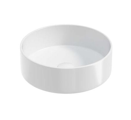 Ceramiczna umywalka nablatowa 41x41x12,5 cm okrągła