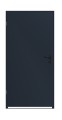 Drzwi stalowe zewnętrzne techniczne 80x200cm antracyt
