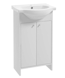 Szafka łazienkowa z umywalką 50 cm stojąca biała Diana