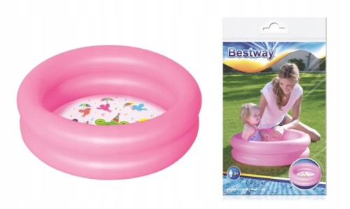 Basen dmuchany kolorowy dla dzieci 61x15cm okrągły 21l
