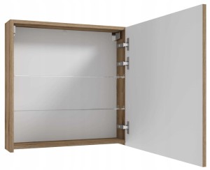 Szafka łazienkowa z lustrem wisząca 60x60 cm dąb evoke Rietti