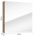 Szafka łazienkowa z lustrem wisząca 60x60 cm dąb evoke
