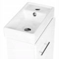 Szafka łazienkowa z umywalką 50x70 cm zestaw bateria + syfon biała