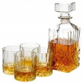 Karafka szklana + 4 szklanki 0,9 l zestaw do whisky brandy