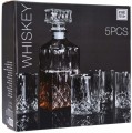 Karafka szklana + 4 szklanki 0,9 l zestaw do whisky brandy